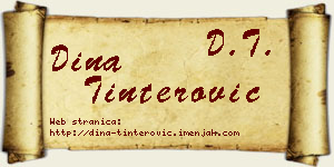 Dina Tinterović vizit kartica